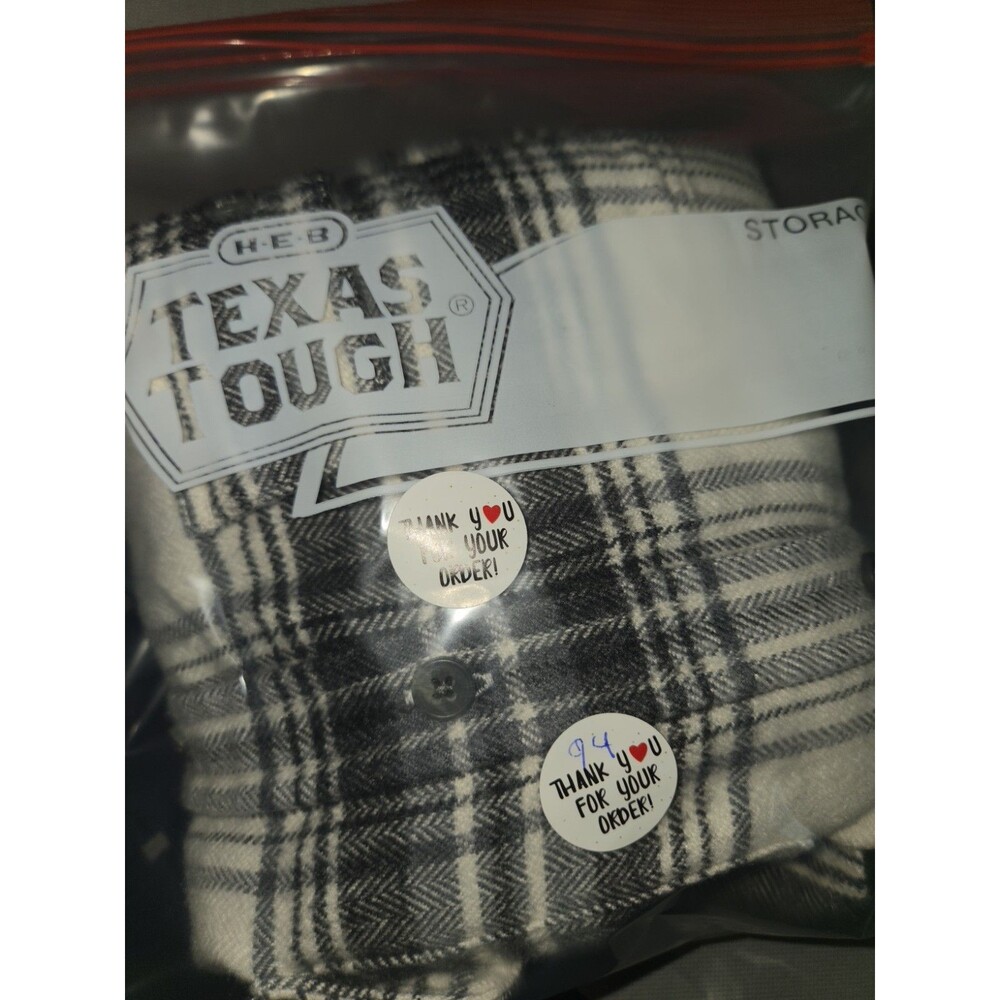 American Eagle Outfitters Flannel Shirt Small Black White Plaid Classic Fit Soft - Picture 10 of 10